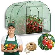 TUNEL FOLIOWY OGRODOWY SZKLARNIA FOLIAK MOCNA KONSTRUKCJA 4m2 ZIELONY