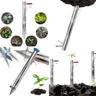 SADZARKA RĘCZNA DO SADZENIA CEBULEK ROZSADY SADZONEK ROŚLIN DŁUGA STALOWA