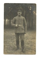 Stara fotografia - Żołnierz niemiecki, I Wojna Światowa
