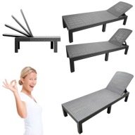 LEŻAK OGRODOWY PLAŻOWY SKŁADANY BASENOWY LEKKI ROZKŁADANY NA BASEN WALIZKA