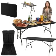 STÓŁ OGRODOWY CATERINGOWY SKŁADANY DUŻY ROZKŁADANY BANKIETOWY WALIZKA XXL