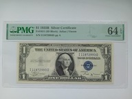 1 dolar 1935B USA silver certificate PMG 64 EPQ