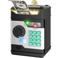 Skarbonka Sejf Elektroniczny ARO Na Odcisk Pin Banknoty Monety Dla Dziecka