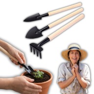 NARZĘDZIA OGRODOWE MINI ZESTAW AKCESORII DO OGRODU GRABIE ŁOPATKA SZPADEL