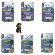 6 X BALTICA karma mokra dla psa GĘŚ I INDYK + BAŻANT I SARNINA