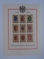 Austria - 1000 - lecie Państwa - herby - Mi. bl. 4 **