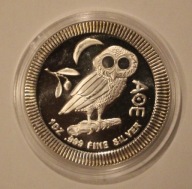 SOWA ATEŃSKA 2 $ DOLARY - TWO DOLLARS NIUE 2018 - 1 OZ 999 - 1 UNCJA 999