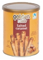 GOLDEN ROLLS RURKI WAFLOWE KREM SALTED CARAMEL 300g puszka