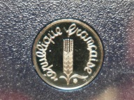 8A Francja 1 centym 2001 z zestawu menniczego