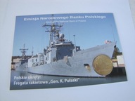 2 zł. polskie okręty fregata rakietowa gen .Pułaski blister