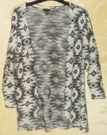 Sweter damski boho kardigan blezer bez zapięcia aztecki wzór 36