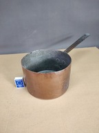 Duży stary rondel miedziany