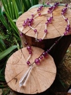 naszyjnik kolia duże korale koraliki kryształowe