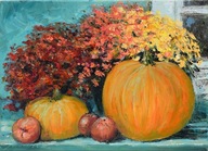 Dynie" obraz olejny na płótnie 30x40cm , oryginał Garncarek Al,,,