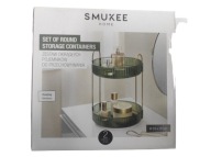 Zestaw okrągłych pojemników do przechowywania organizer SMUKEE HOME zielony