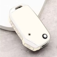 Biało-srebrne etui na kluczyk KIA Cerato Ceed Forte Sportage - 4 przyciski