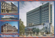 Pocztówka współczesna Łódź mozaika 4 obrazy nr 3535