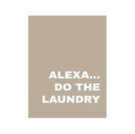 Plakat „Alexa… Do the Laundry” – Humorystyczny Plakat Typograficzny