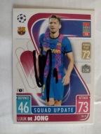 Karta topps match attax autograf Barcelona Luuk de Jong Champions League