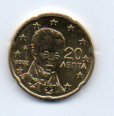 Grecja. 20 eurocent z 2002 roku z rolki bankowej-UNC