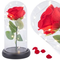 WALENTYNKOWY HIT! Wieczna Róża w Szkle LED| Romantyczny Prezent | Dekoracja
