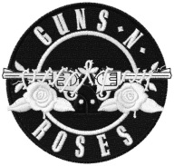 Termo Naszywka Muzyczna Guns And Roses Logo Rock Haftowana Naprasowanka