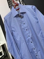 R Koszula Sovrano błękitna bawełna imprezowa oryginalne wykończenie