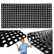WYCIERACZKA GUMOWA NA BUTY POD DRZWI MATA AŻUROWA GRUBA 50X100 CM CZARNA