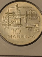 MONETA srebrna 10 MAREK Finlandia 1967r Piękna !!