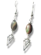 SZ04 Kolczyki kamienie SZMARAGD delikatne