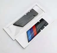 EMBLEMAT ZNACZEK NA BŁOTNIK KLAPĘ BMW M-POWER 45x15mm CZARNY POŁYSK