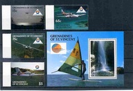A30873)St. Vincent-Grenadinen 582 - 585** + Bl 33**, Samoloty