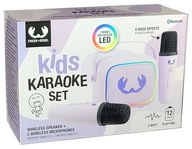 ZESTAW KARAOKE DLA DZIECI LED BLUETOOTH 2 MIKROFONY BEZPRZEWODOWE + GŁOŚNIK