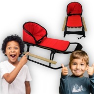 POLSKIE SANKI + OPARCIE + PODNÓŻKI + MATERAC + PASY SANKI DLA DZIECKA