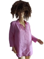 Issac Mizrahi KOSZULA LNIANA z trokami na bokach 38