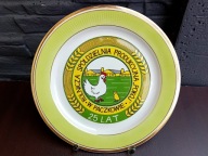 TALERZ CHODZIEŻ KOGUT KURA ROLNICZA SPÓŁDZ. PROD.'POKÓJ' PACZKOWO - POZNAŃ