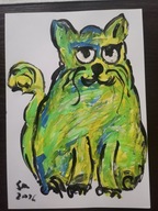 Rysunek Kot Gramy dla WOŚP Dziękuję za kolejny wspólny rok z WOŚP