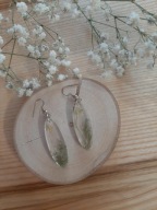 Kolczyki z żywicy z suszonymi kwiatami Wyjątkowe prezent