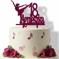 topper na tort urodziny personalizacja wiek imię BALETNICA!!!kolory