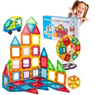 KLOCKI MAGNETYCZNE KONSTRUKCYJNE DOM 70 EL. DZIECI PREZENT ŚWIĘTA EDUKACJA