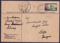 1941 Internowani Szwajcaria koperta wysłana z obozu Nusshof ze znaczkiem