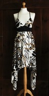Zjawiskowa Sukienka Vintage**38/M**Satynowa Unique Boutique**Print Scarf