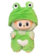 Urocze zielone puchate ubranko żabka akcesoria dla Labubu bez lalki