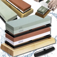 OSTRZAŁKA DO NOŻY KUCHENNYCH NOŻYCZEK KAMIEŃ WODNY ZESTAW DO OSTRZENIA