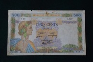 Banknot Francja 500 franków 1942 rok !!!
