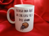 Kubek handmade z humorystycznym napisem