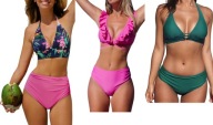 Śliczny strój kostium bikini dół CUPSHE r.M landrynkowy róż