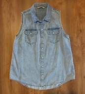 Koszula bluzka jeansowa bez rekawów rozm. 40