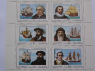 Bułgaria - słynni żeglarze - Mi. 3814-19 ** arkusik
