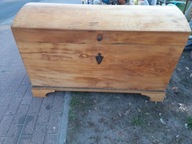 VINTAGE STARA SKRZYNIA POSAGOWA KUFER DREWNIANY schowek 124x78x52 cm